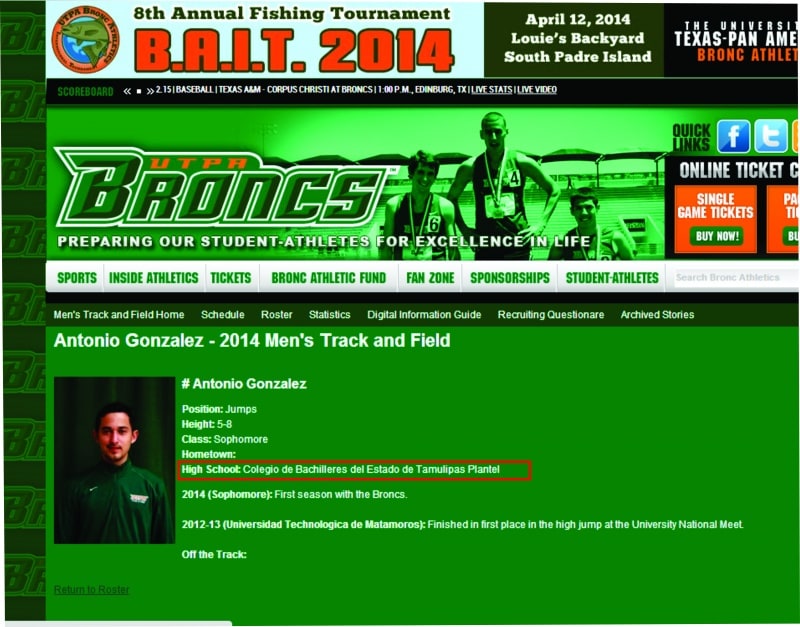 DESTACADO EX ALUMNO COBAT OBTIENE BECA DEPORTIVA EN UNIVERSIDAD DE TEXAS