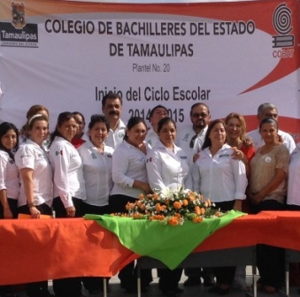 Ceremonias de inicio del Semestre 2014-B en los Planteles 02 y 20 de Matamoros