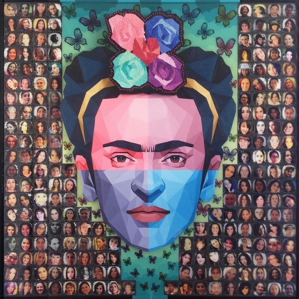 Alumnas y maestras del CEMSADET 16 Zaragoza participan con artista plástico en la obra “211 Mujeres Mexicanas”.