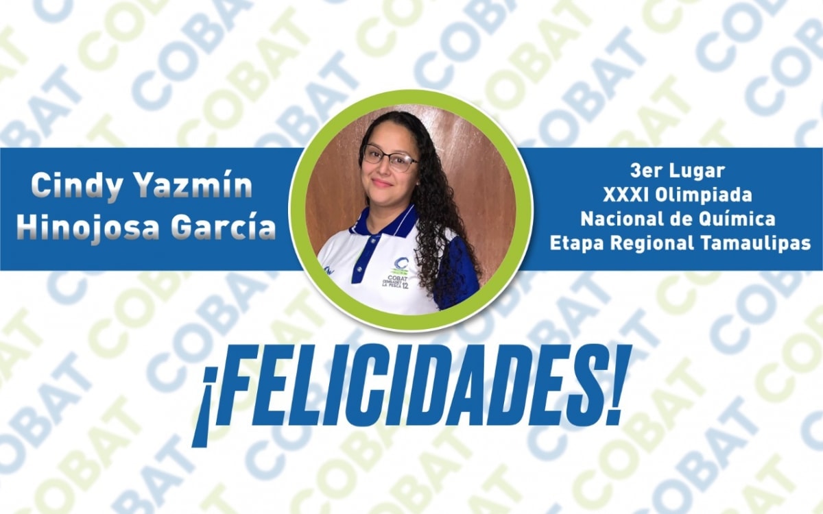 Alumna de COBAT representará a Tamaulipas en la Olimpiada Nacional de Química